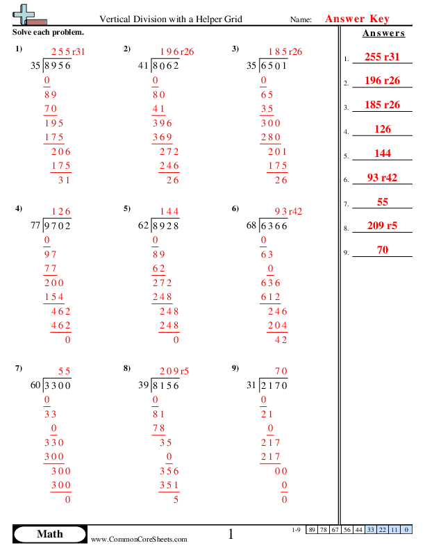  - 4-2-w-remainder worksheet