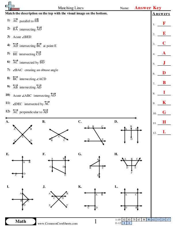  - matching-lines worksheet