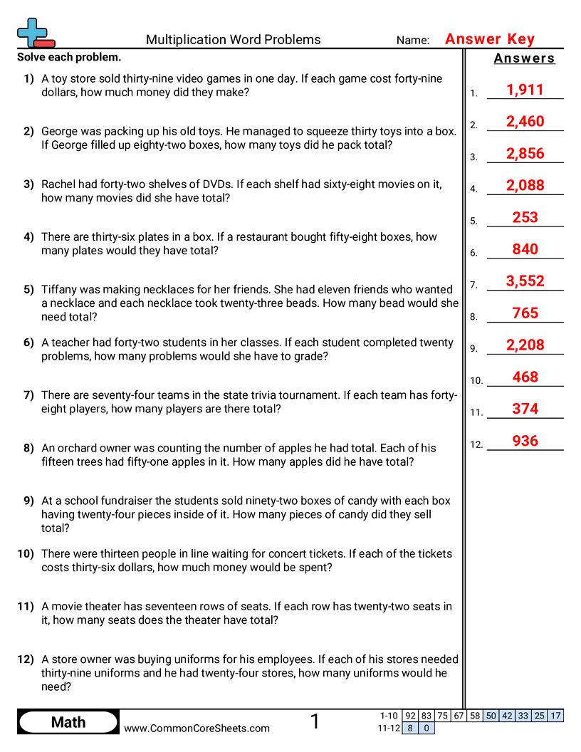 4oa5 Worksheets - 2-digit-x-2-digit worksheet