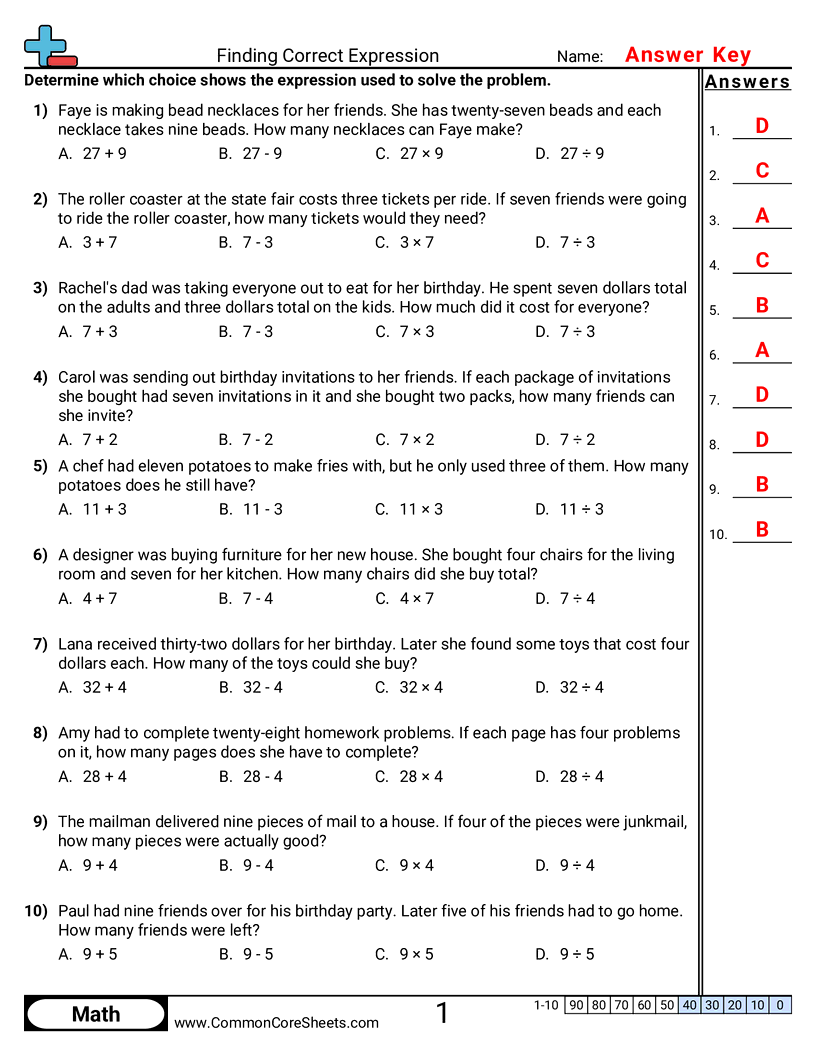 3oa8 Worksheets - add-sub-mult-div worksheet