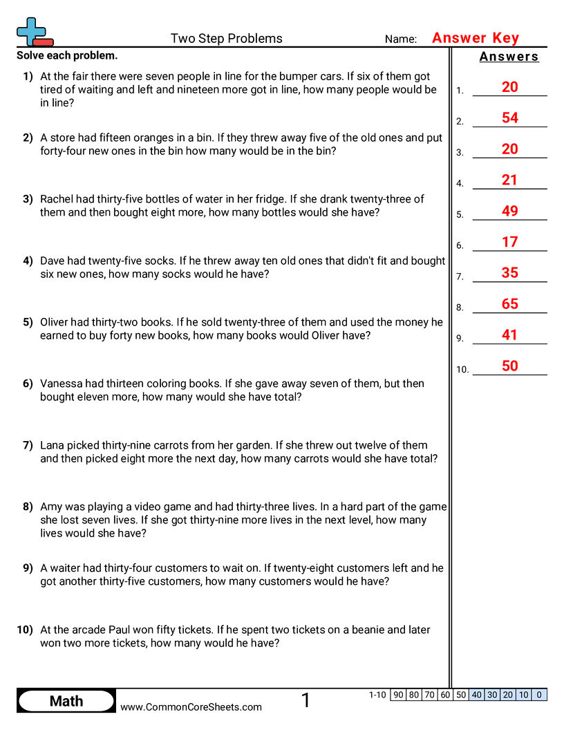 2oa1 Worksheets - subtract-add worksheet