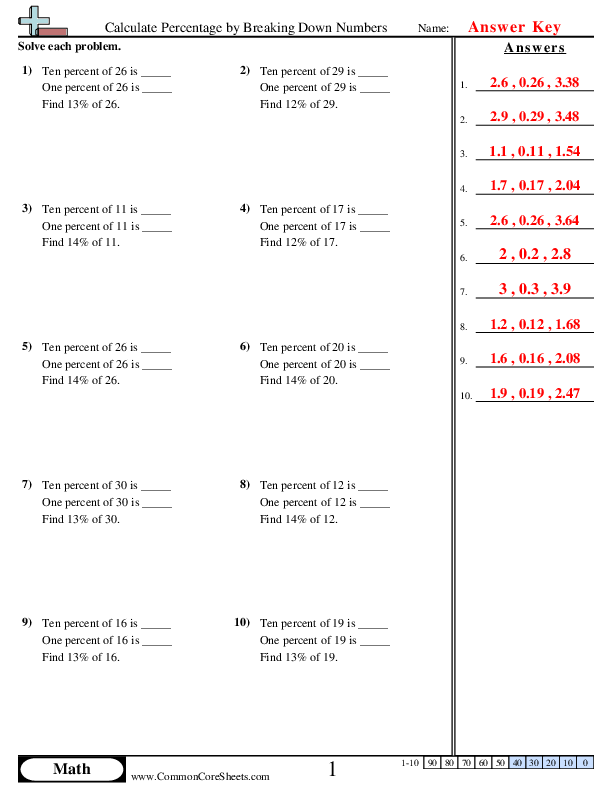  - calculate-percentage-by-breaking-down-numbers worksheet