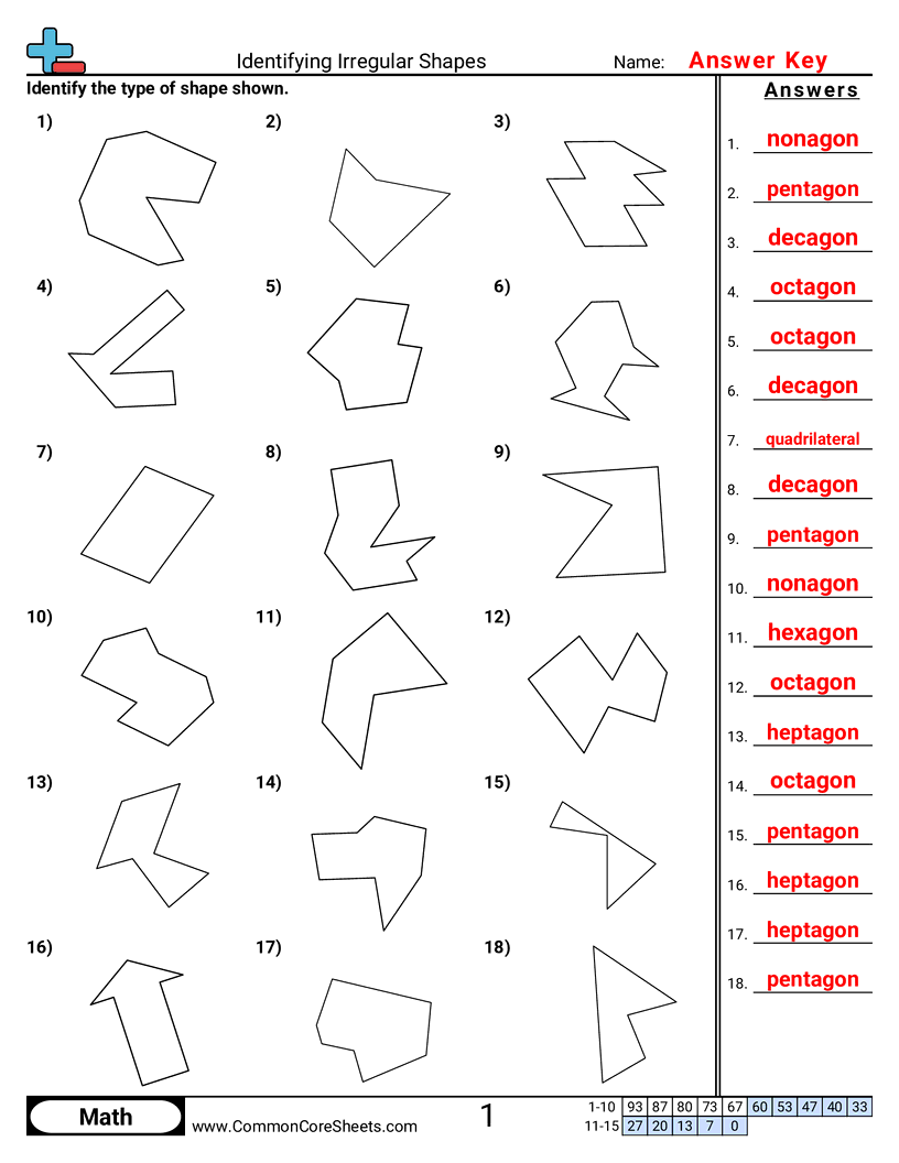identifying shapes Worksheets - irregular-shapes-4-5-6-7-8-9-10-sides worksheet