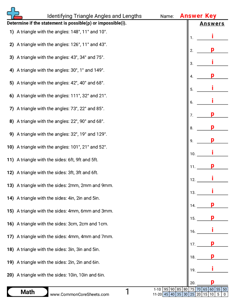 7g2 Worksheets - identifying-triangle-angles-and-lengths worksheet